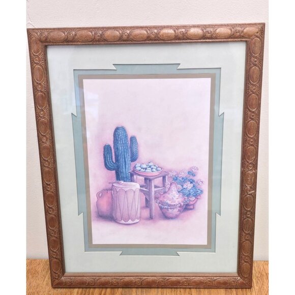 Framed Cactus & Pottery Art Print By Gail Brown - Picture 6 of 12